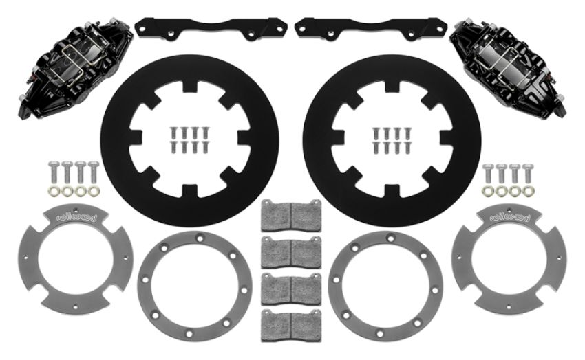 Wilwood 140-16628 17-21 Can-Am X3RS Black 6-Piston Front Kit 11.25in - Undrilled Rotors