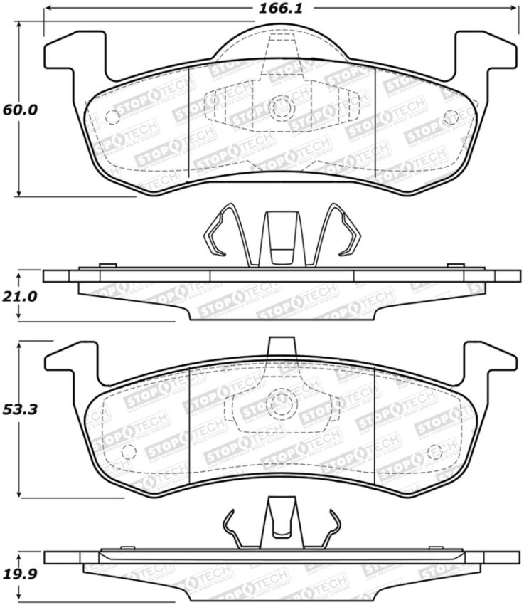 Stoptech 308.12790 Street Brake Pads