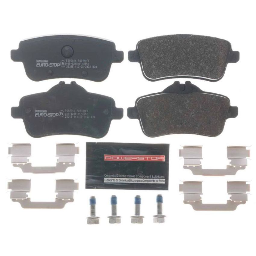 PowerStop ESP2016 EuroStop ECE-R90 Certified Brake Pad Set
