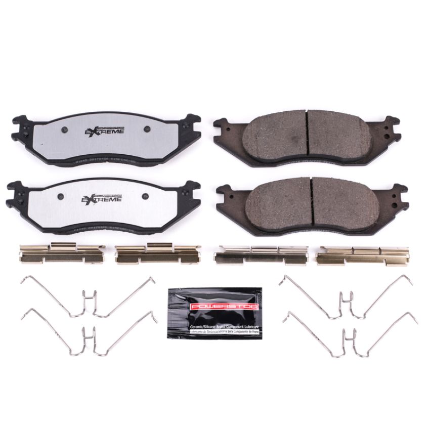 PowerStop Z36-1045 PowerStop - Z36 Truck and SUV Carbon-Fiber Ceramic Brake Pads with Hardware Kit