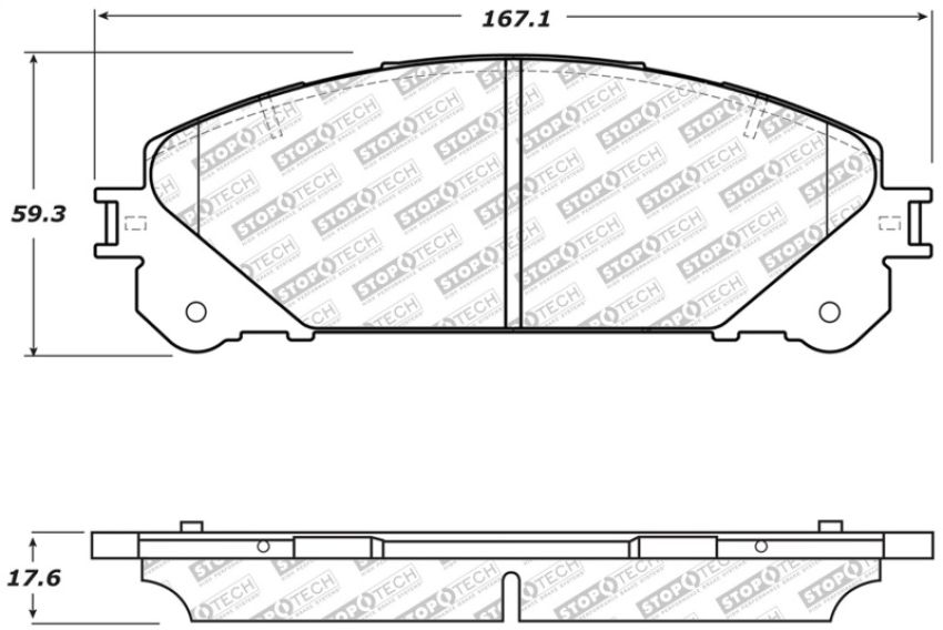 Stoptech 305.13240 Street Select Brake Pads w/Hardware - Front