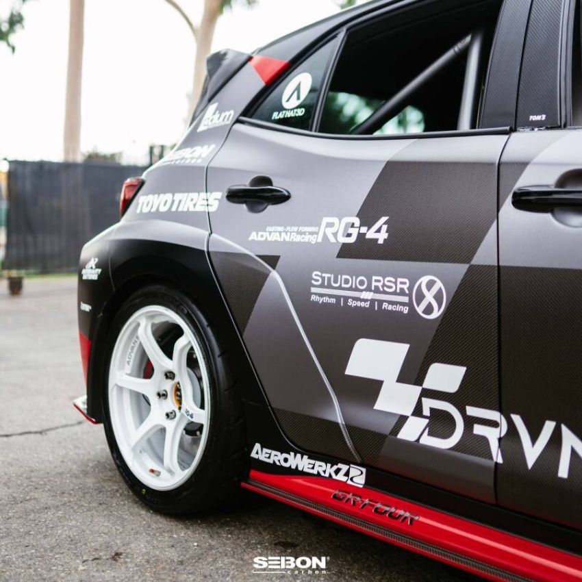Seibon DD23TYGRCOR-R 2023+ Toyota GR Corolla Carbon Fiber Rear Doors