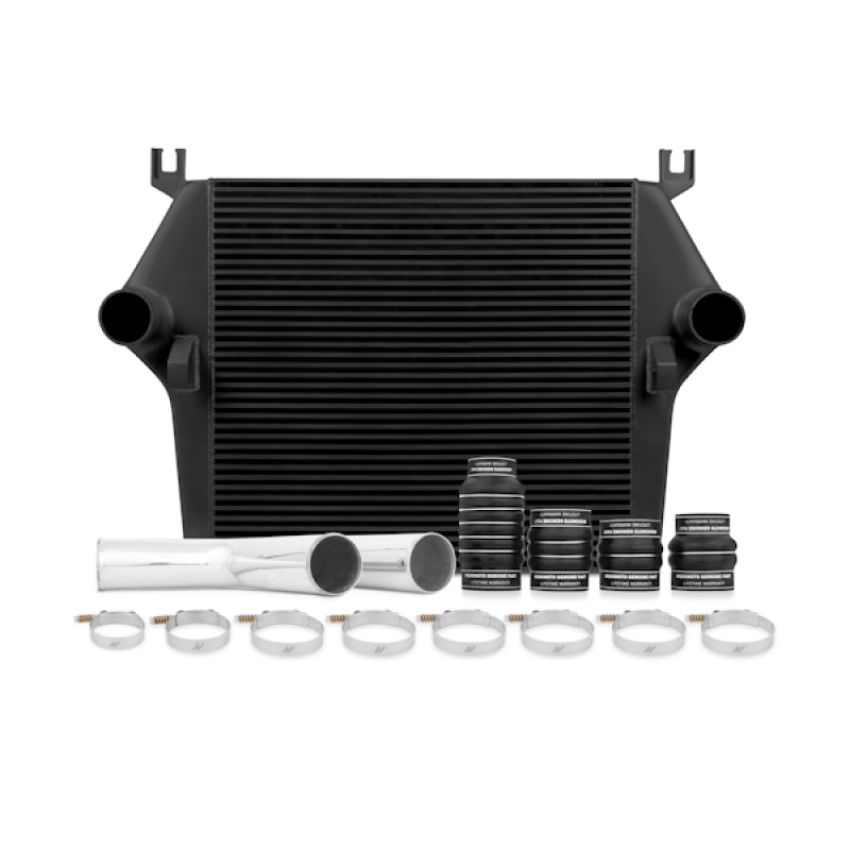 Mishimoto MMINT-RAM-03KBK 03-07 Dodge 5.9L Cummins Intercooler Kit w/ Pipes (Black)