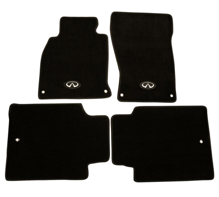NRG FMR-610 Floor Mats - 13+ Infinity Q70 w/ Infiniti Emblem Logo (4 pieces)