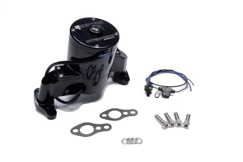 MEZIERE MEZWP101SHD SBC Billet HD Electric Water Pump - Black
