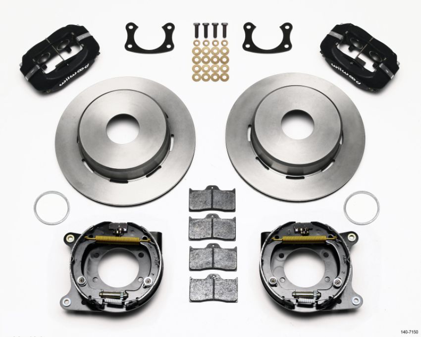 Wilwood 140-7150 Forged Dynalite P/S Park Brake Kit Big Ford New 2.50in Offset Currie Blank