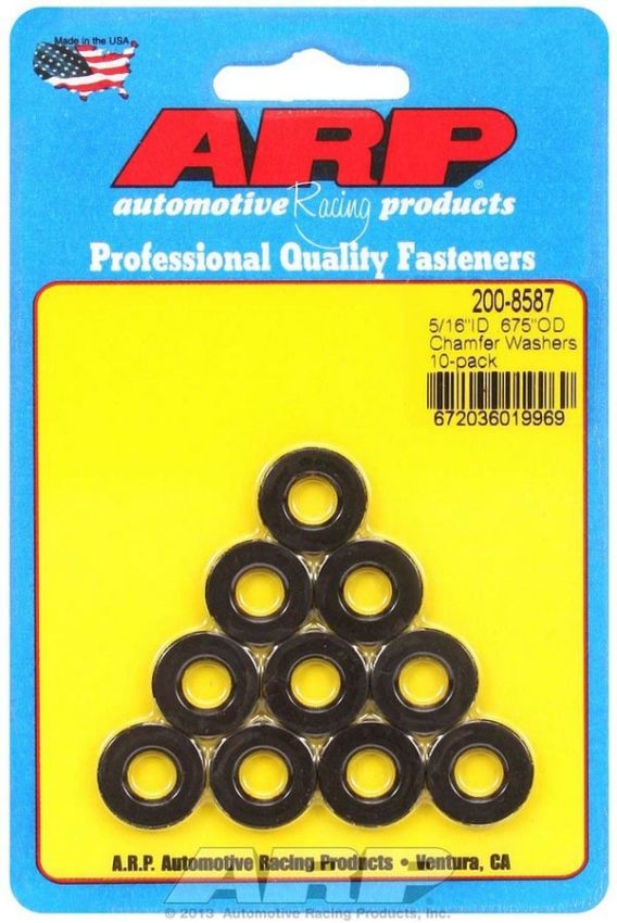 ARP ARP200-8587 Black Washers - 5/16 ID x .675 OD (10)