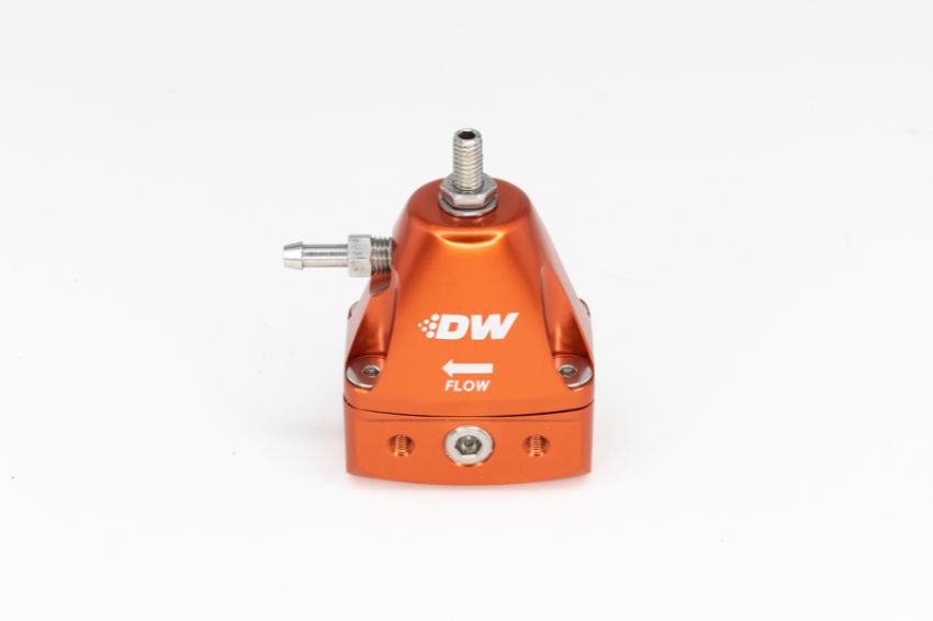 DeatschWerks DWR1000iL In-Line Adjustable Fuel Pressure Regulator - Orange