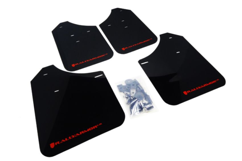 Rally Armor MF1-UR-BLK/RD Black Mud Flap/Red Logo