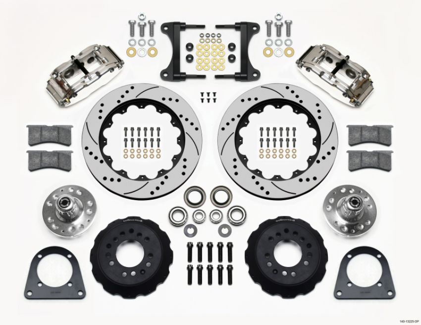 Wilwood 140-13225-DP Narrow Superlite 6R Front Hub Kit 14.00in Drill Pol TCI-IFS 71-78 (Pinto Based)