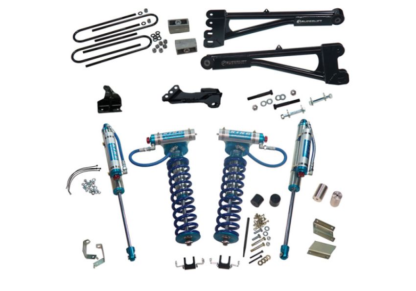 Superlift K987KG 11-16 Ford F-250/F-350 SD 4WD 4in Lift Kit w/Repl Radius Arms & King Coilovers Rear Shocks