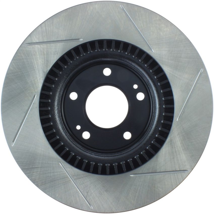 Stoptech 126.51038SR Power Slot 10 Hyundai Genesis Coupe Non-Track Front Right Slotted Rotor