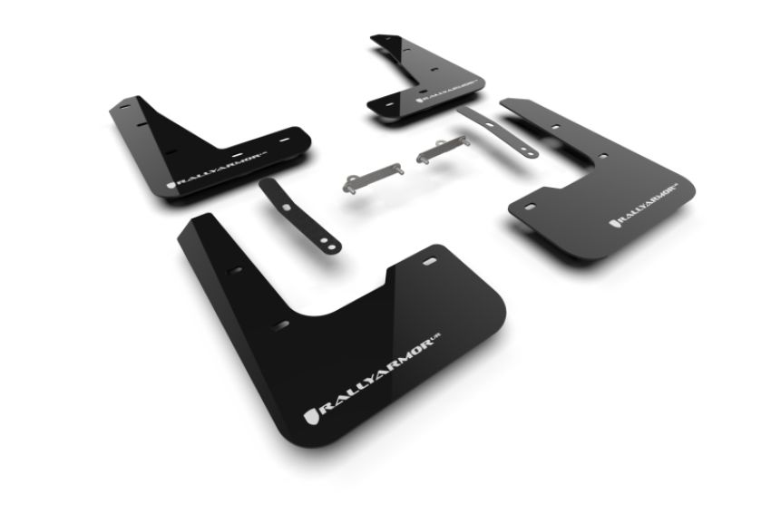 Rally Armor MF120-UR-BLK-WH Black Mud Flap/White Logo