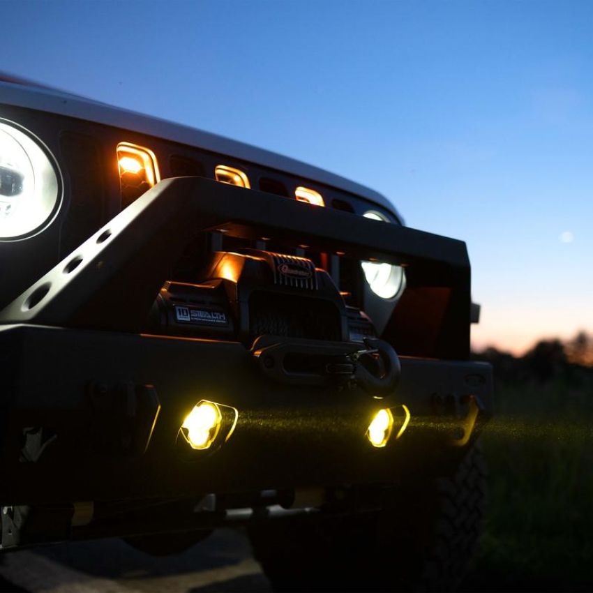 KC HiLiTES 97147 KC FLEX ERA 3 LED DM SAE FOG 2-LIGHT MSTR KIT 10-24 JEEP JK JL JT AFTERMARKET