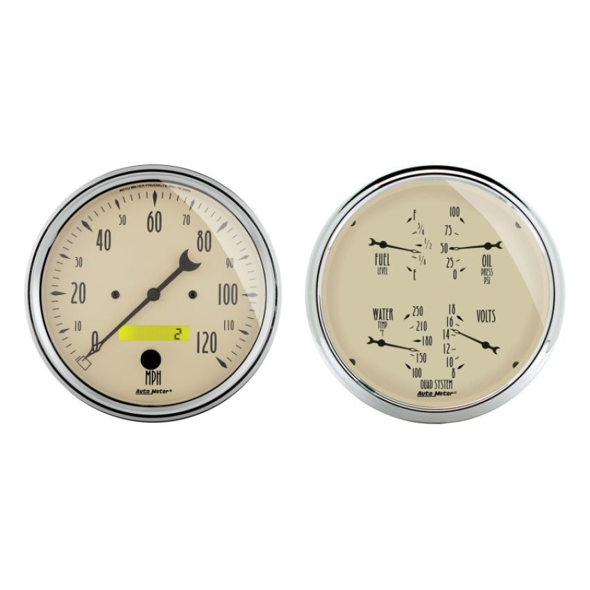 AutoMeter 1803 GAUGE KIT, 2 PC., QUAD & SPEEDOMETER, 5