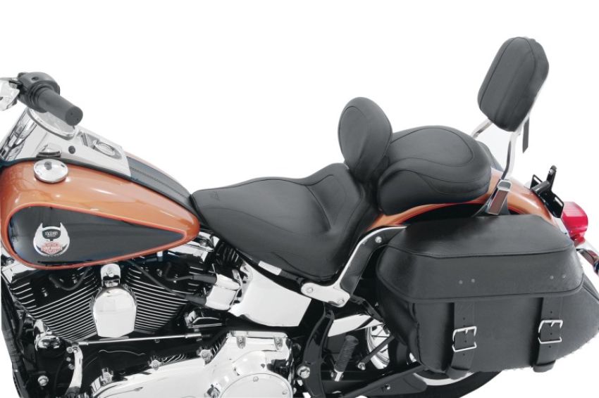 Mustang Motorcycle 79535 Mustang 06-17 Harley Softail Wide Tire (200mm) Sport Touring Recessed Passenger Seat - Black