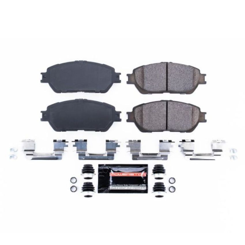 PowerStop Z23-906A PowerStop - Z23 Daily Driver Carbon-Fiber Ceramic Brake Pads with Hardware Kit