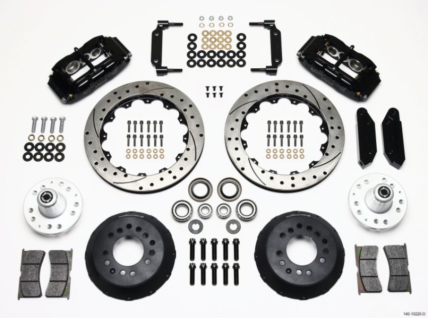 Wilwood 140-10220-D Narrow Superlite 6R Front Hub Kit 12.88in Drilled 1970-1973 Mustang Disc Spindle