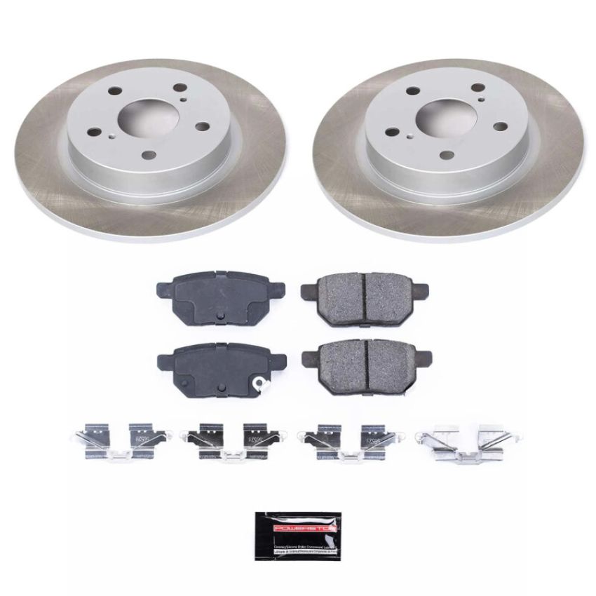 PowerStop SC6097 Semi-Coated Rotor and Low-Dust Ceramic Brake Pad Kit