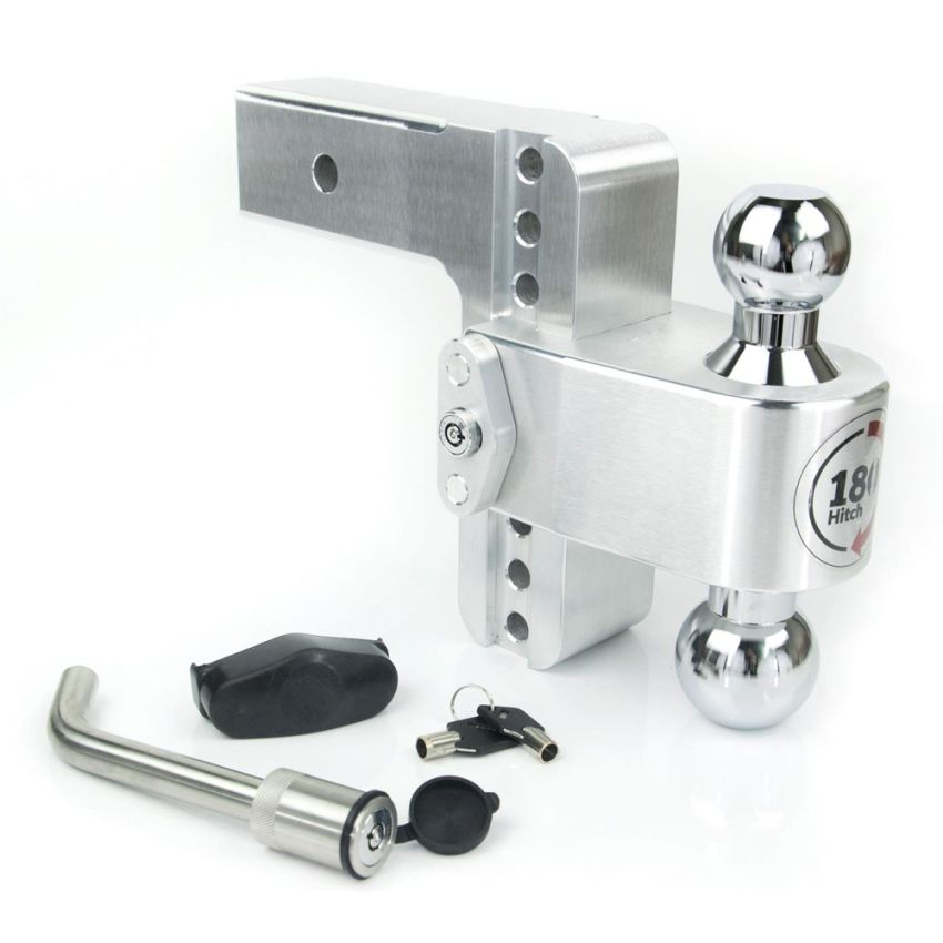 Weigh Safe CTB6-2-KA 180 Hitch 6in Drop Hitch & 2in Shank (10K/12.5K GTWR) w/WS05 - Aluminum