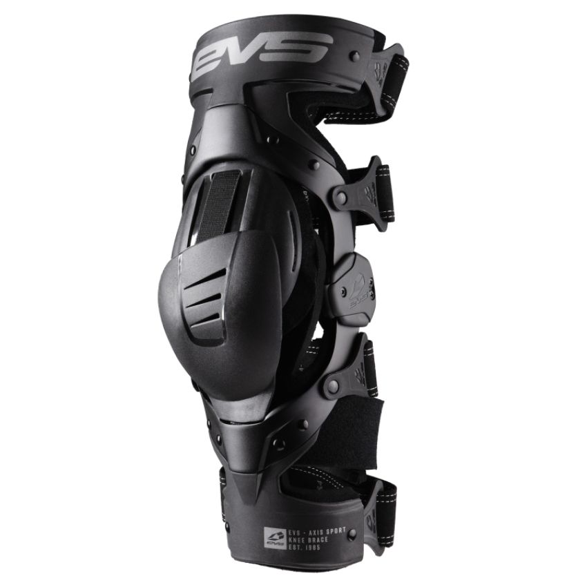 EVS AXISS-BK/GY-LL Axis Sport Knee Brace Black/Black/Grey - Large/Left