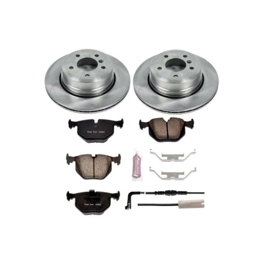 PowerStop KOE5492 OE Stock Replacement Low-Dust Ceramic Brake Pad and Rotor Kit