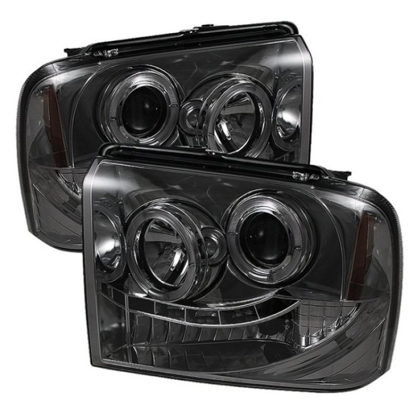 SPYDER 5010568 Projector Headlights - LED Halo - Smoke