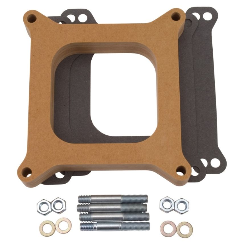 EDELBROCK EDE8720 Carburetor Spacer - 1in Thick - Wood