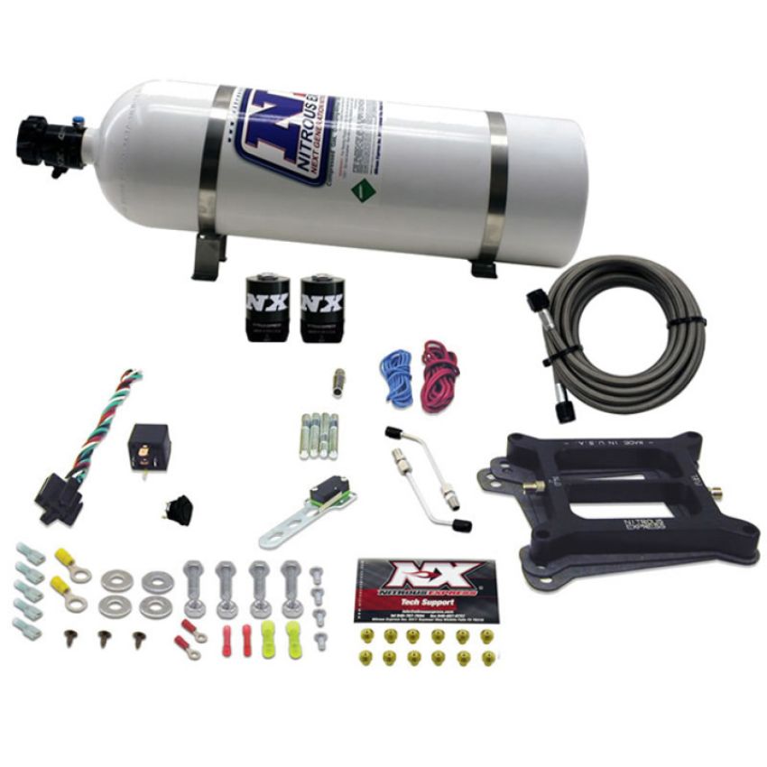 Nitrous Express 30040-15 4150 4-BBL/GASOLINE (50-100-150-200-250-300HP) WITH 15LB BOTTLE