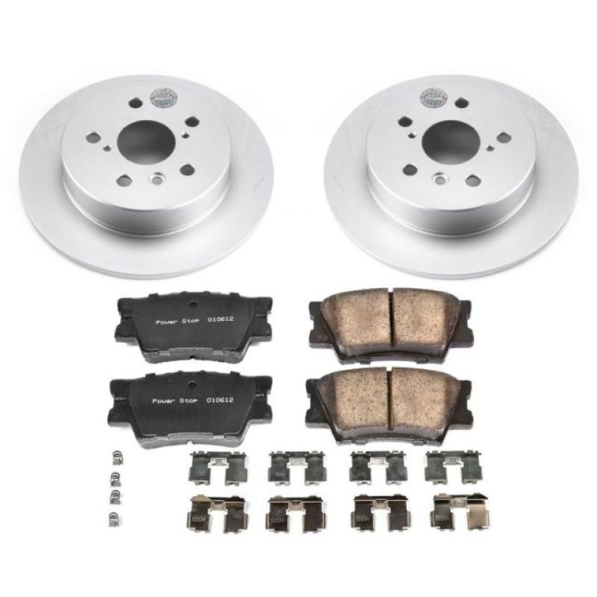 PowerStop CRK7905 Genuine Geomet Coated Rotor and Low-Dust Ceramic Brake Pad Kit