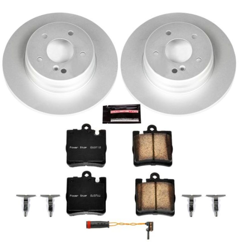 PowerStop CRK6698 Genuine Geomet Coated Rotor and Carbon-Fiber Ceramic Brake Pad Kit