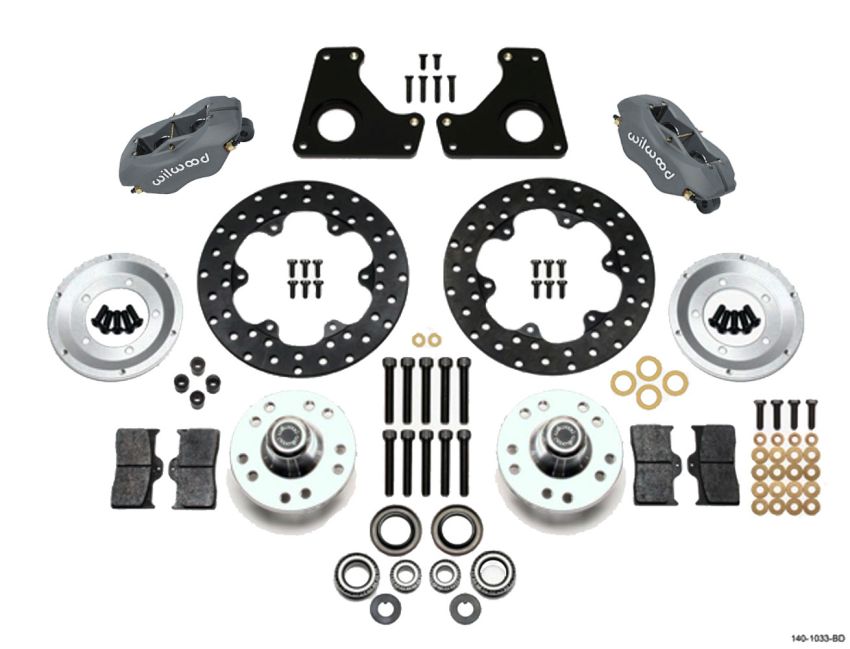Wilwood 140-1033-BD Forged Dynalite Front Drag Kit Drilled Rotor 79-87 GM G Body