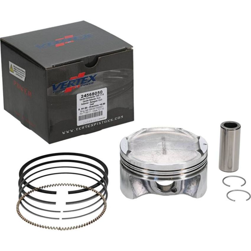 Vertex Pistons 24568050 Vertex Piston 11-19 Can-Am Commander 1000 1000cc +0.50mm Oversized Cast Replica Piston Kit