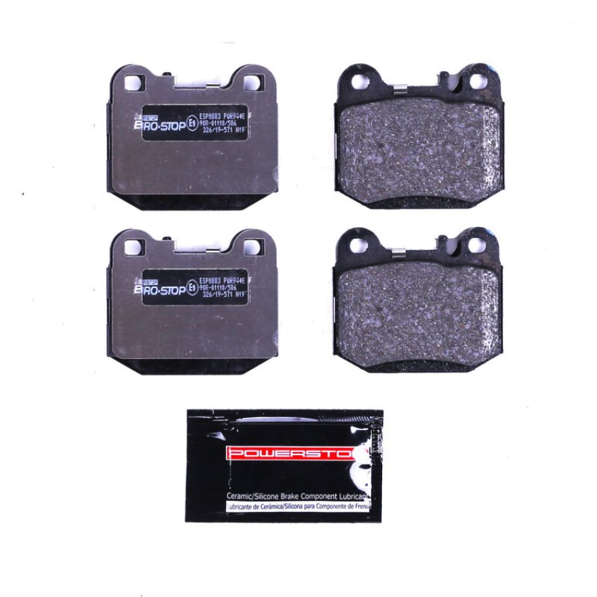 PowerStop ESP0883 EuroStop ECE-R90 Certified Brake Pad Set