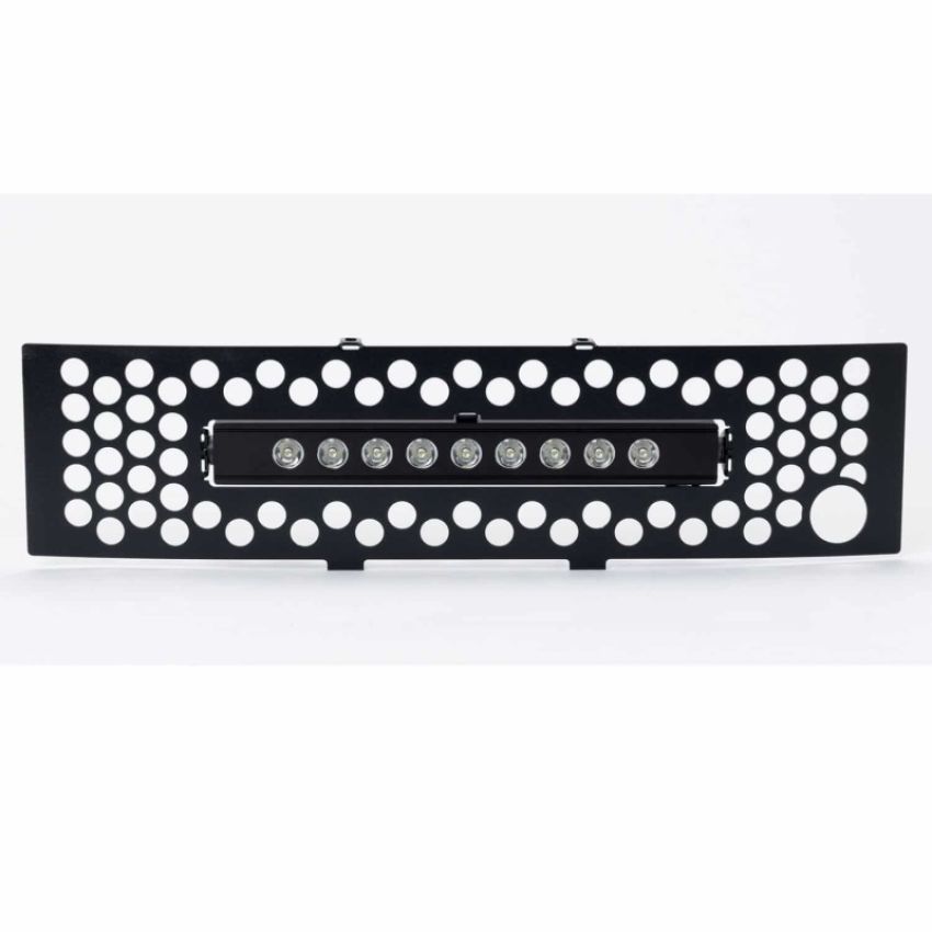 Putco 88182FPL 11-14 Ford F-150 EcoBoost SS Black Punch Bumper Grille Insert w/ 10in Luminix Light Bar