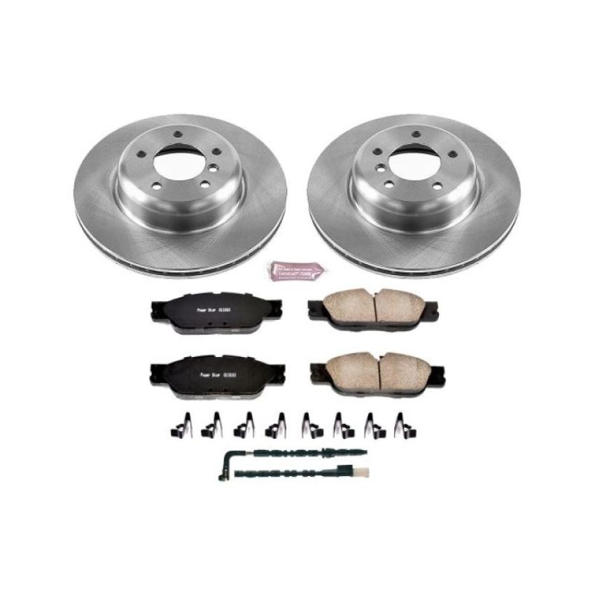 PowerStop KOE6578 OE Stock Replacement Low-Dust Ceramic Brake Pad and Rotor Kit