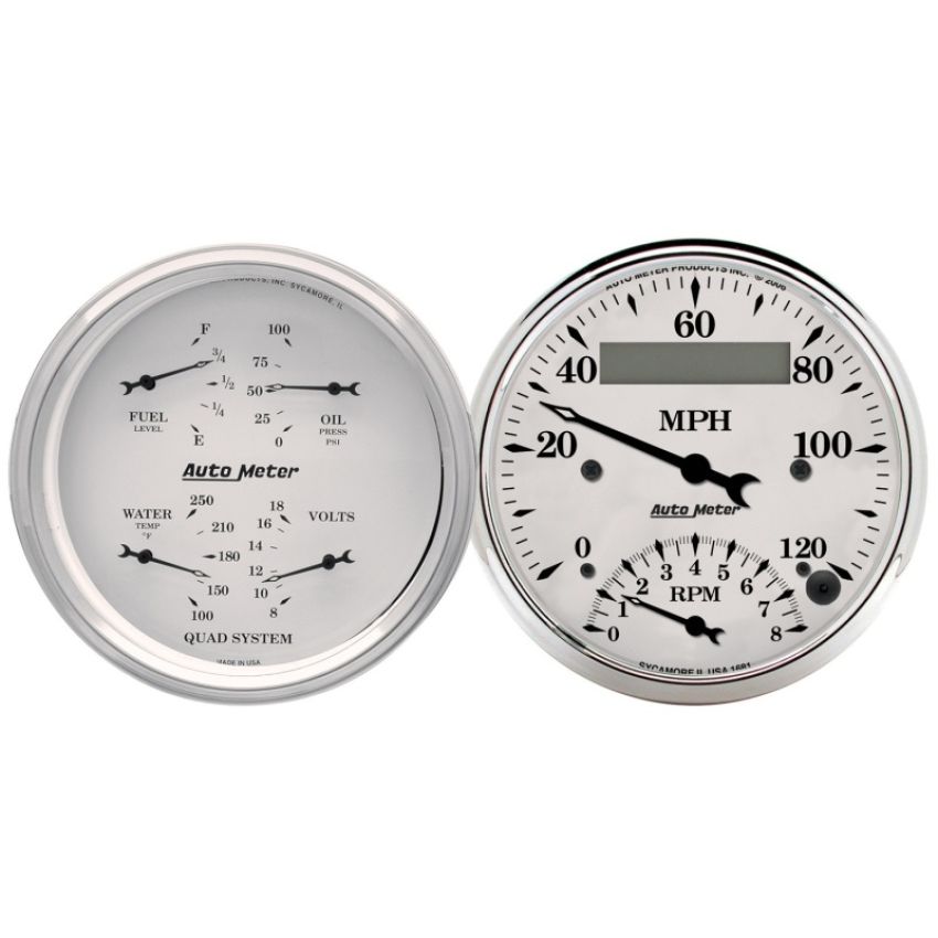 AutoMeter 1620 GAUGE KIT, 2 PC., QUAD & TACH/SPEEDO, 3 3/8