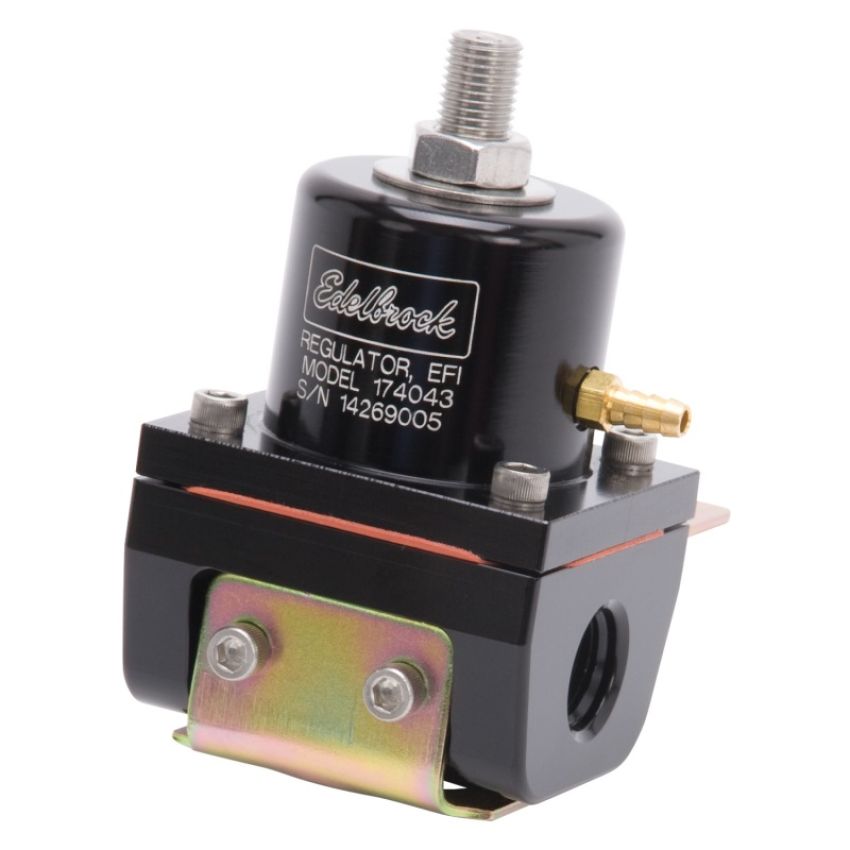 Edelbrock 174043 Fuel Pressure Regulator EFI 180 GPH 35-90 PSI -6 In/Out -6 Return Black