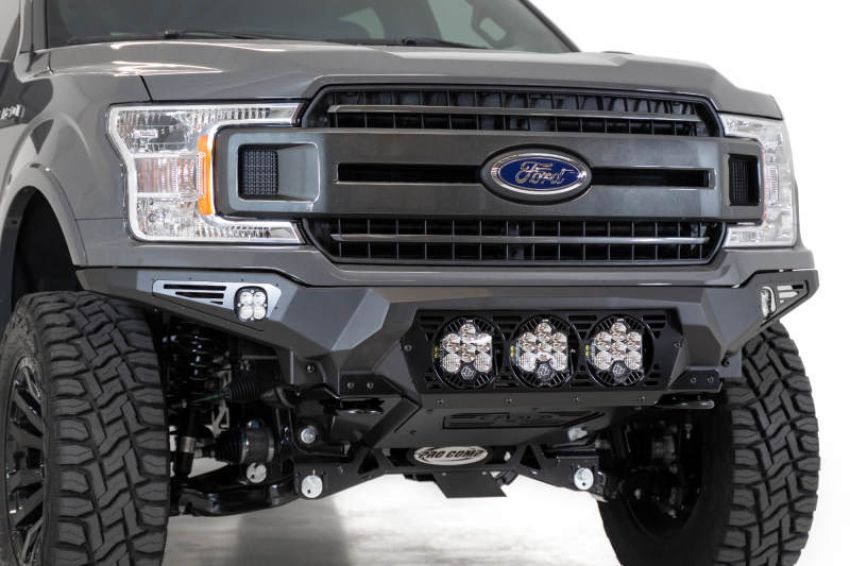 Addictive Desert Designs F180014100103 18-20 Ford F-150 Bomber Front Bumper w/ 3 Baja Designs LP6 Mounts