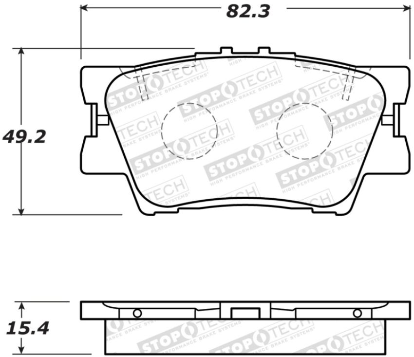 Stoptech 308.16320 Street Brake Pads - Rear