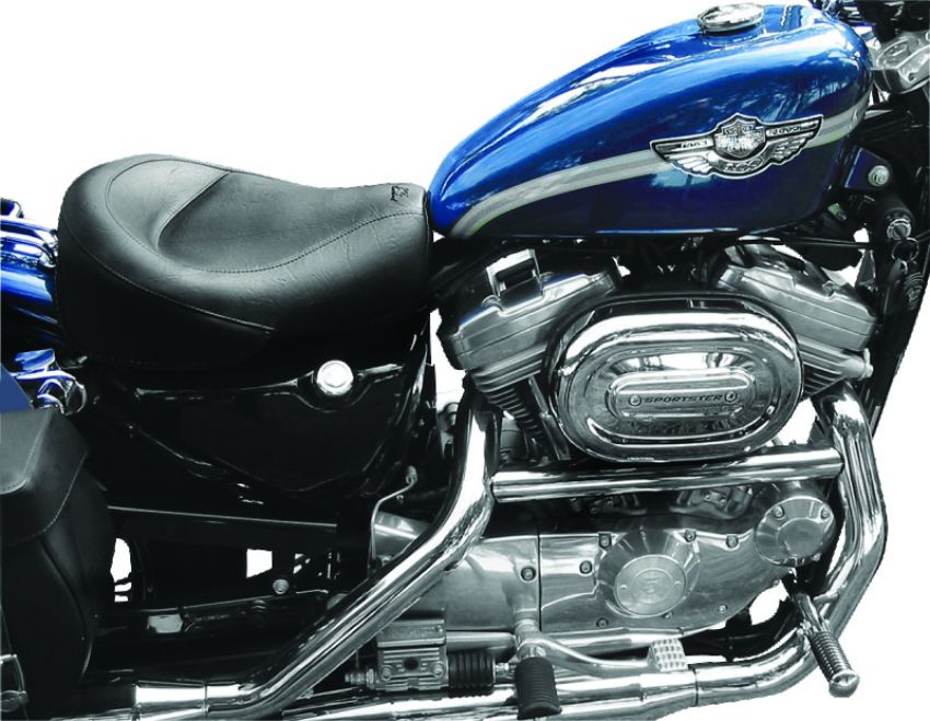 Mustang Motorcycle 75759 Mustang 82-03 Harley Sportster Wide Touring Solo Seat - Black