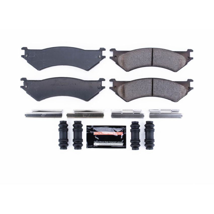 PowerStop Z23-802 PowerStop - Z23 Daily Driver Carbon-Fiber Ceramic Brake Pads with Hardware Kit