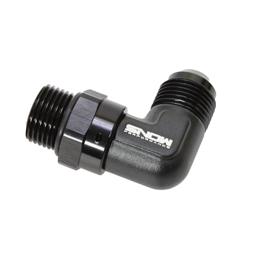 Snow Performance SNF-60119 -10 ORB to -10 AN 90 Degree Swivel Fitting (Black)