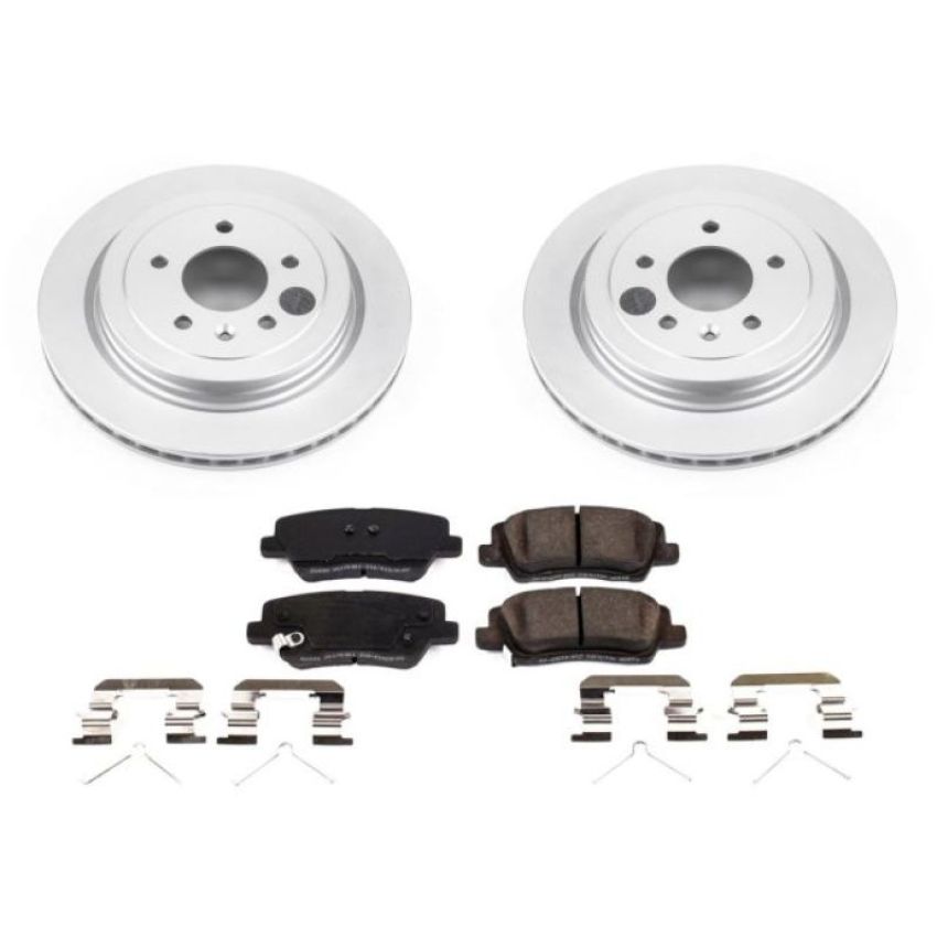 PowerStop CRK7401 Genuine Geomet Coated Rotor and Low-Dust Ceramic Brake Pad Kit