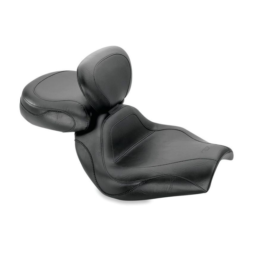 Mustang Motorcycle 79271 Mustang 02-08 Honda VTX1800C Sport Touring 2PC Seat w/Driver Backrest - Black