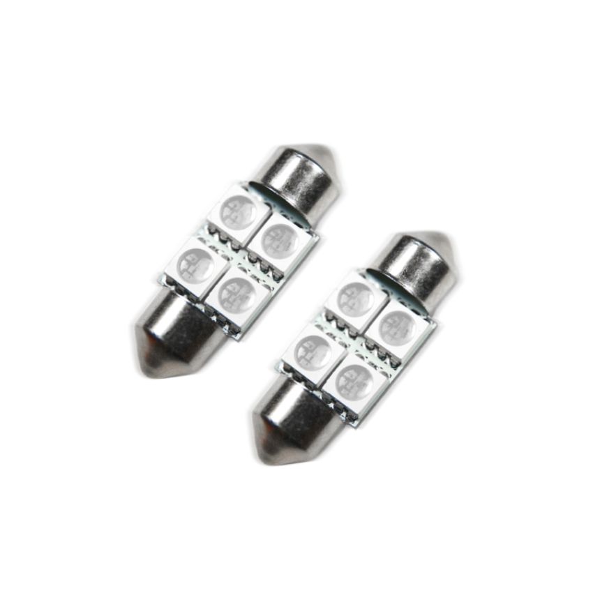 Oracle Lighting 5203-002 33mm 4 LED 3-Chip Festoon Bulbs, Blue, Pair