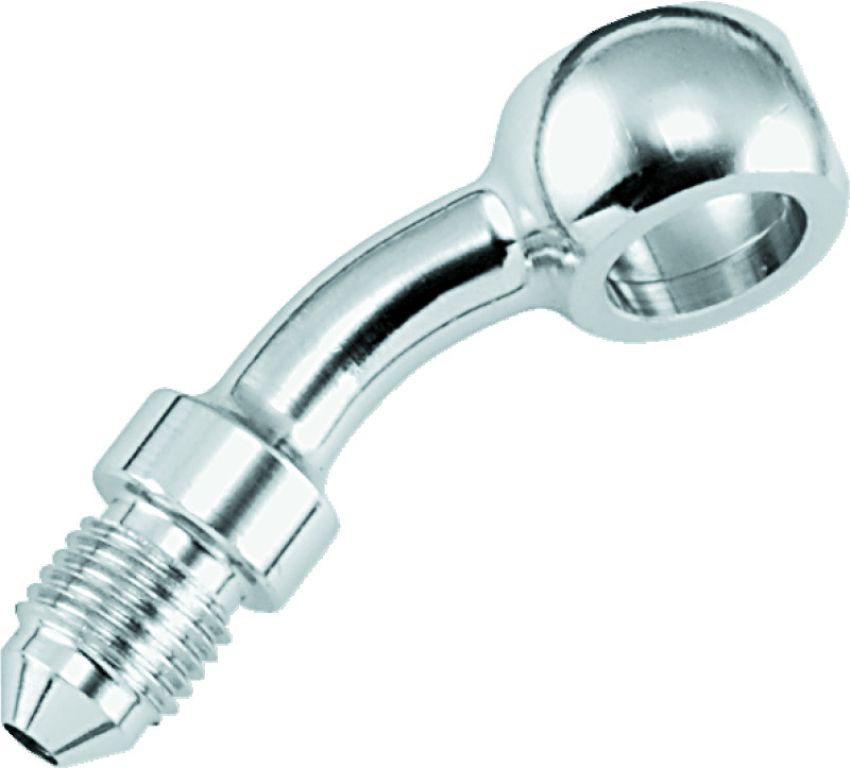 TwinPower 035956 Twin Power Chrome Brake Fitting 3/8 Inch X AN3 35 Degree Banjo Adaptor
