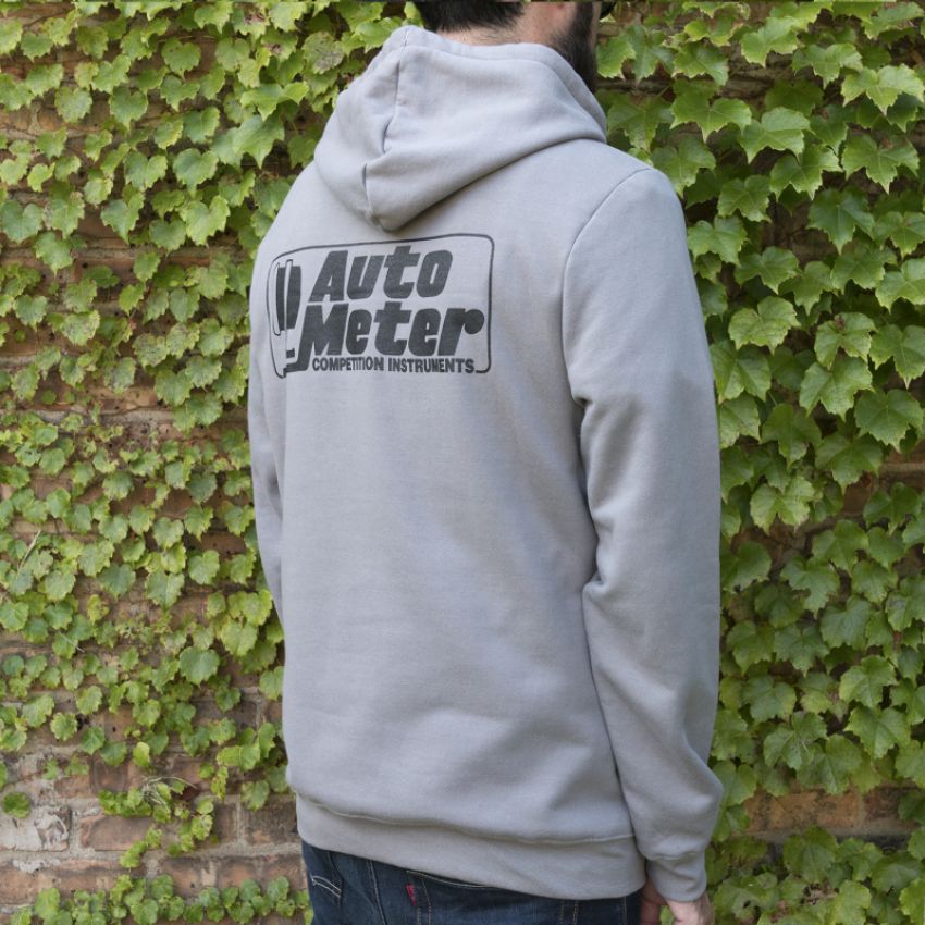 AutoMeter 0449L PULLOVER HOODIE, ADULT LARGE, GRAY, 'COMPETITION'