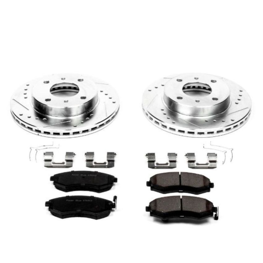 PowerStop K656 Z23 Daily Driver Carbon-Fiber Ceramic Brake Pad and Drilled & Slotted Rotor Kit