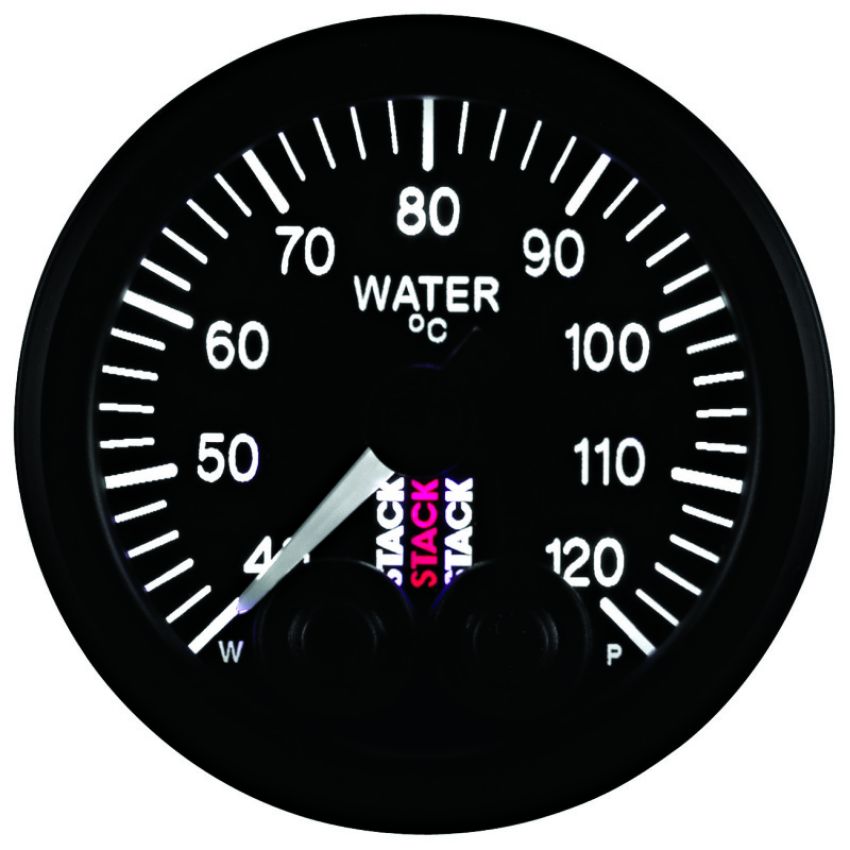 AutoMeter ST3507 Stack 52mm 40-120 Deg C 1/8in NPTF Male Pro-Control Water Temp Gauge - Black